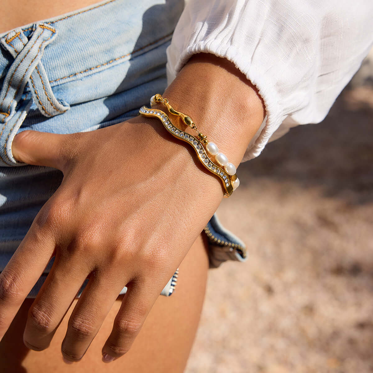 Y2K Two Tone Cat Split Index Ring