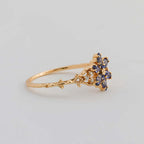 Romantic Flower Tanzanite Ring Gold