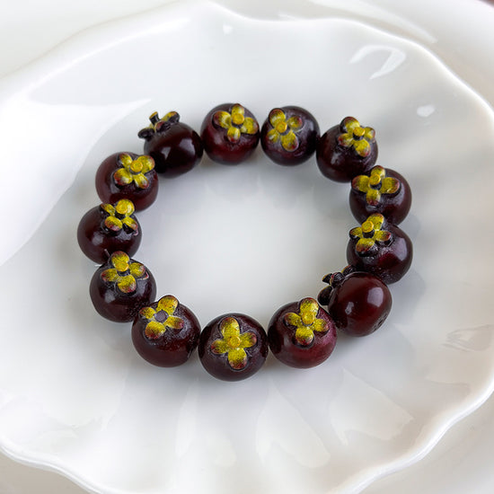 Juicy Orchard Fruit Beaded Bracelet