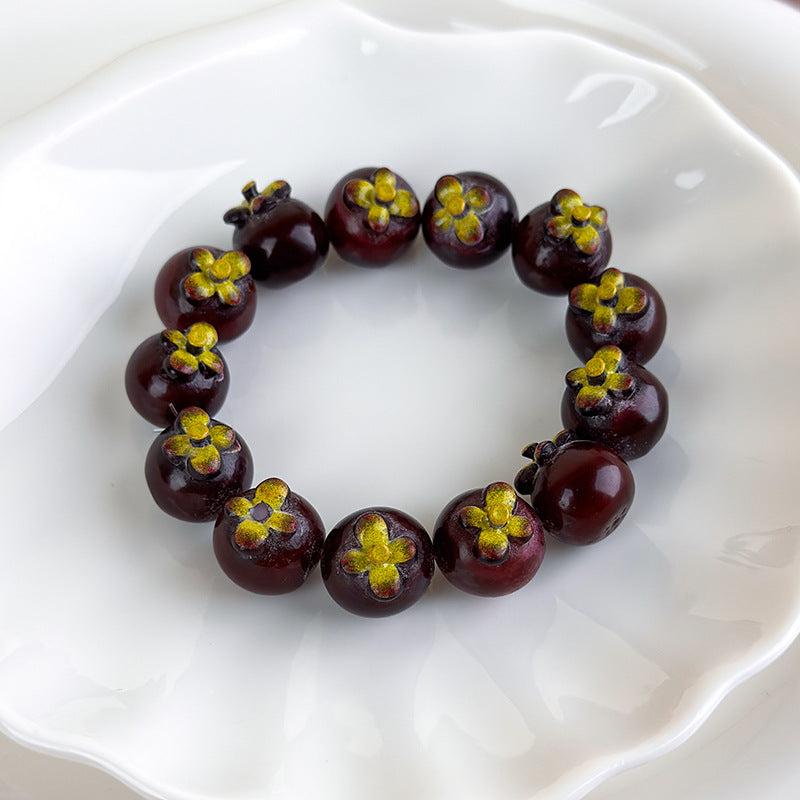 Juicy Orchard Fruit Beaded Bracelet