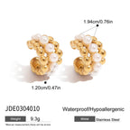 Baroque Pearl Donut Hoop Earring Ear Clip Set