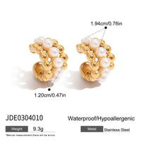 Baroque Pearl Donut Hoop Earring Ear Clip Set
