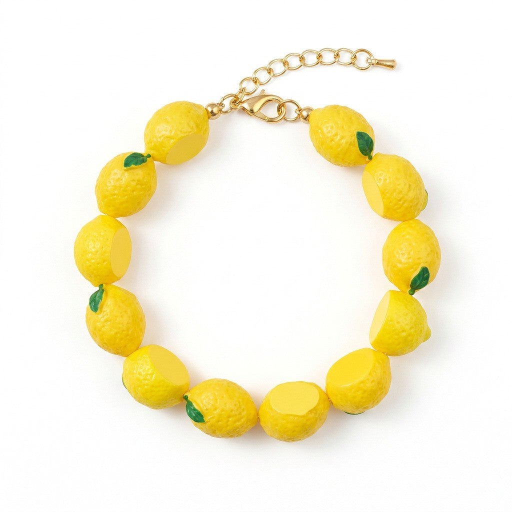 Juicy Orchard Fruit Beaded Bracelet