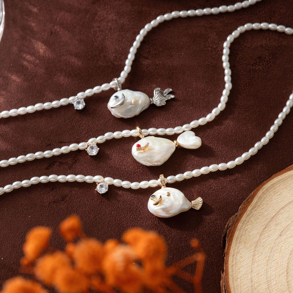 Ocean Marine Animal Pearl Necklace