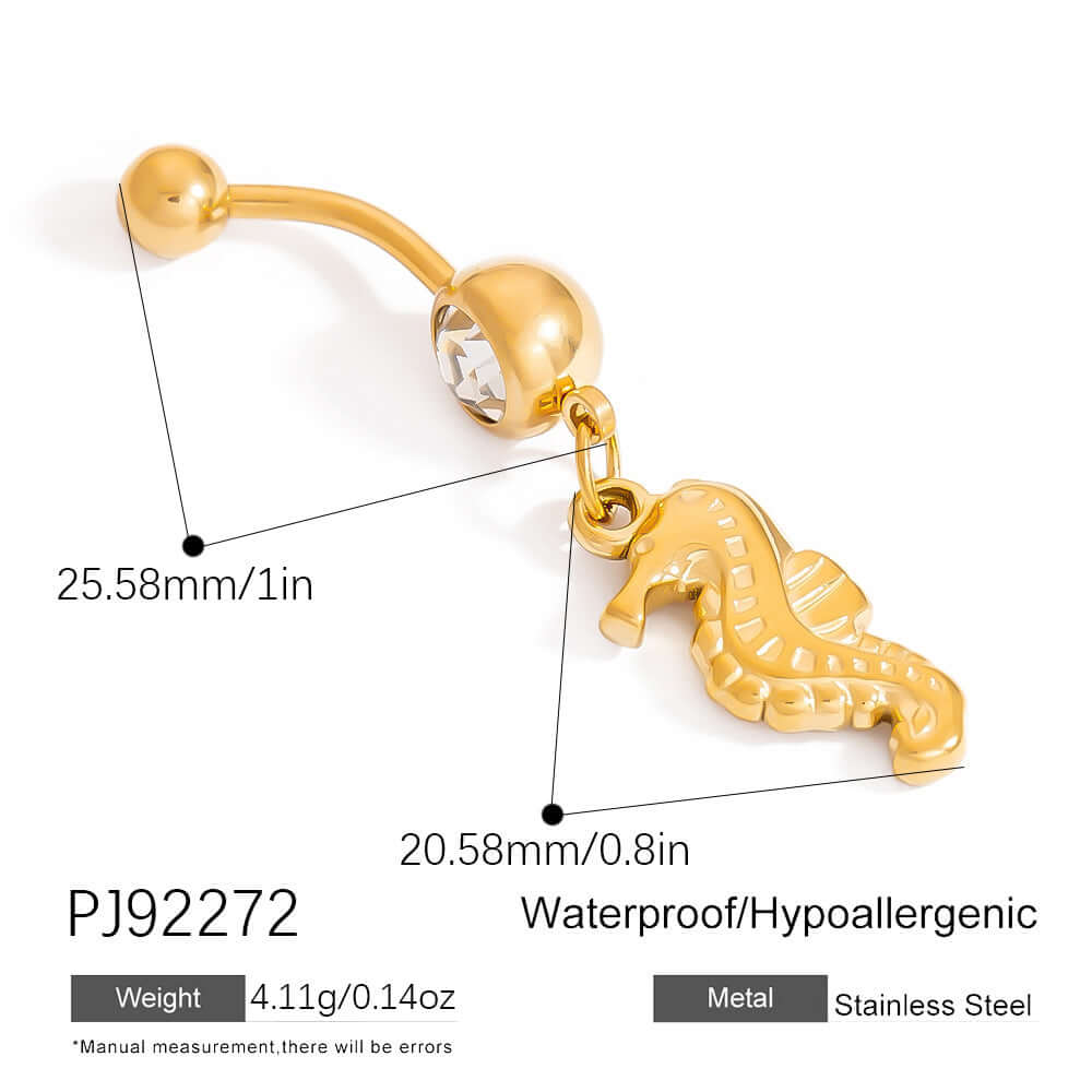 Shell Starfish Animal Dangle Belly Ring