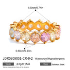 Colorful Dainty Zircon Index Ring