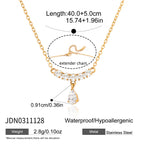 Simple WaterDrop CZ Necklace