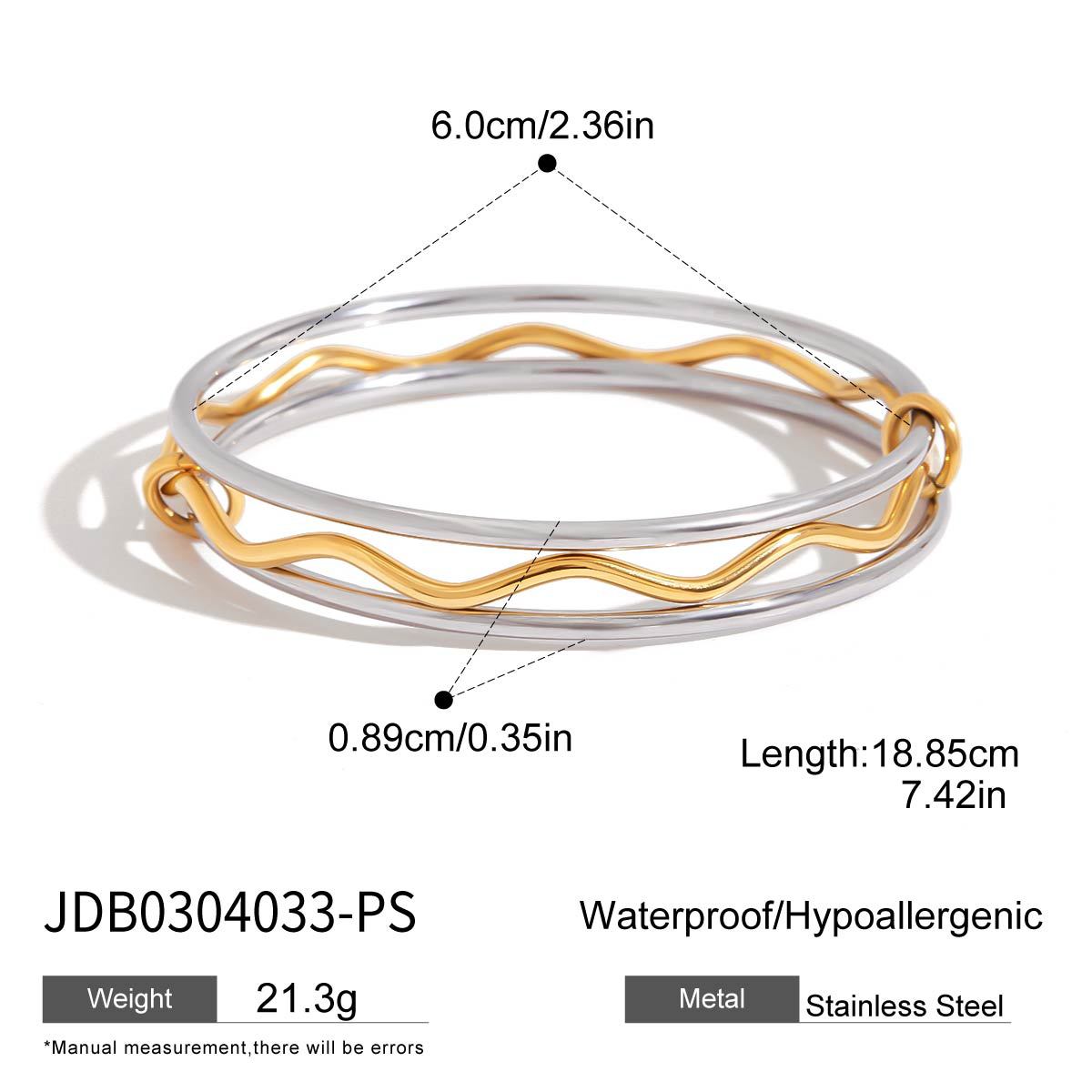 Stacking Crossover Wrap Bangle Bracelet