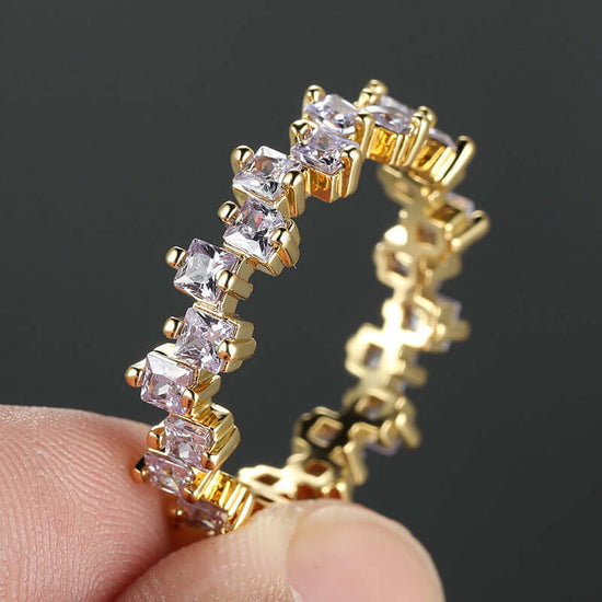 Multi Stone Eternity Stacking Rings