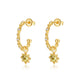 Peridot Filigree Floral C Hoop Leo Earrings