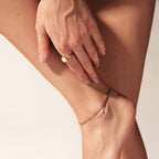 Pearl Gold Layered Anklet Chain