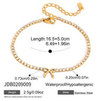 Gold Thin Tennis Bracelet with Bow