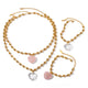 18K Gold Transparent Love Bead Necklace