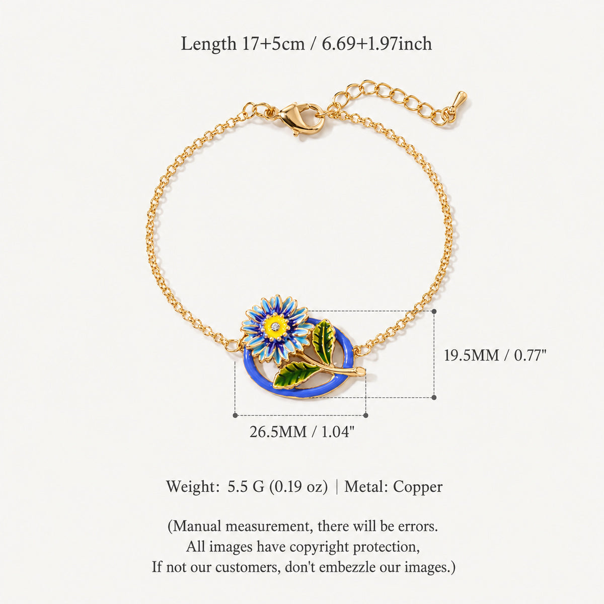 Chrysanthemum Birth Flower Bracelet