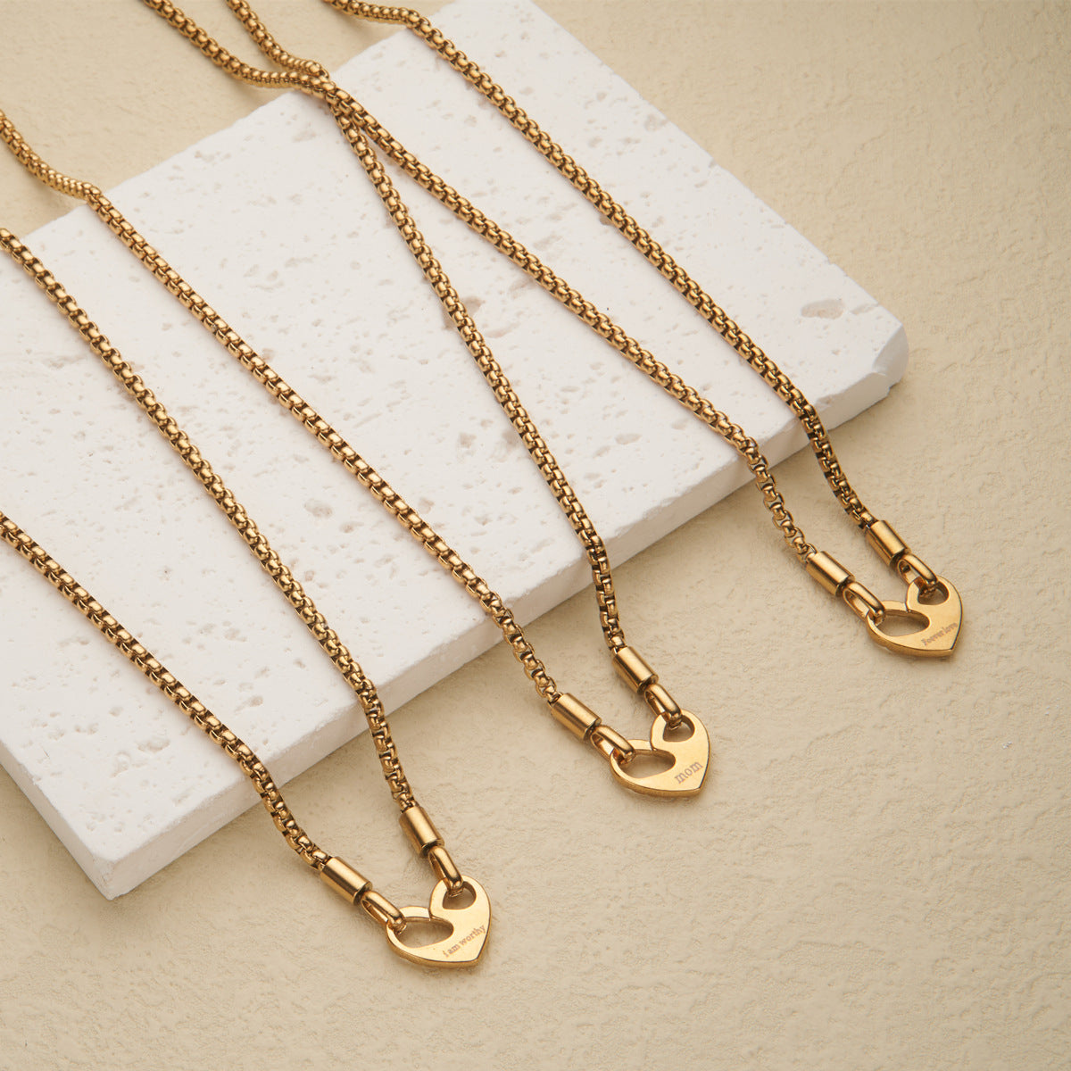 Stainless Steel Heart Necklace Valentine Necklace