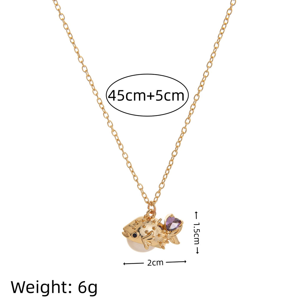 Ocean Marine Animal Pearl Necklace