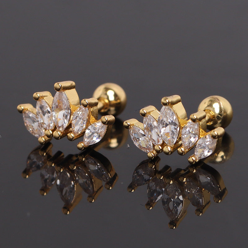 20G Marquise Tiny Cartilage Tragus Conch Stud