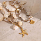 Boho Starfish Conch Shell Necklace