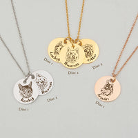 Personalise Pet Photo Disc Pendant Necklace