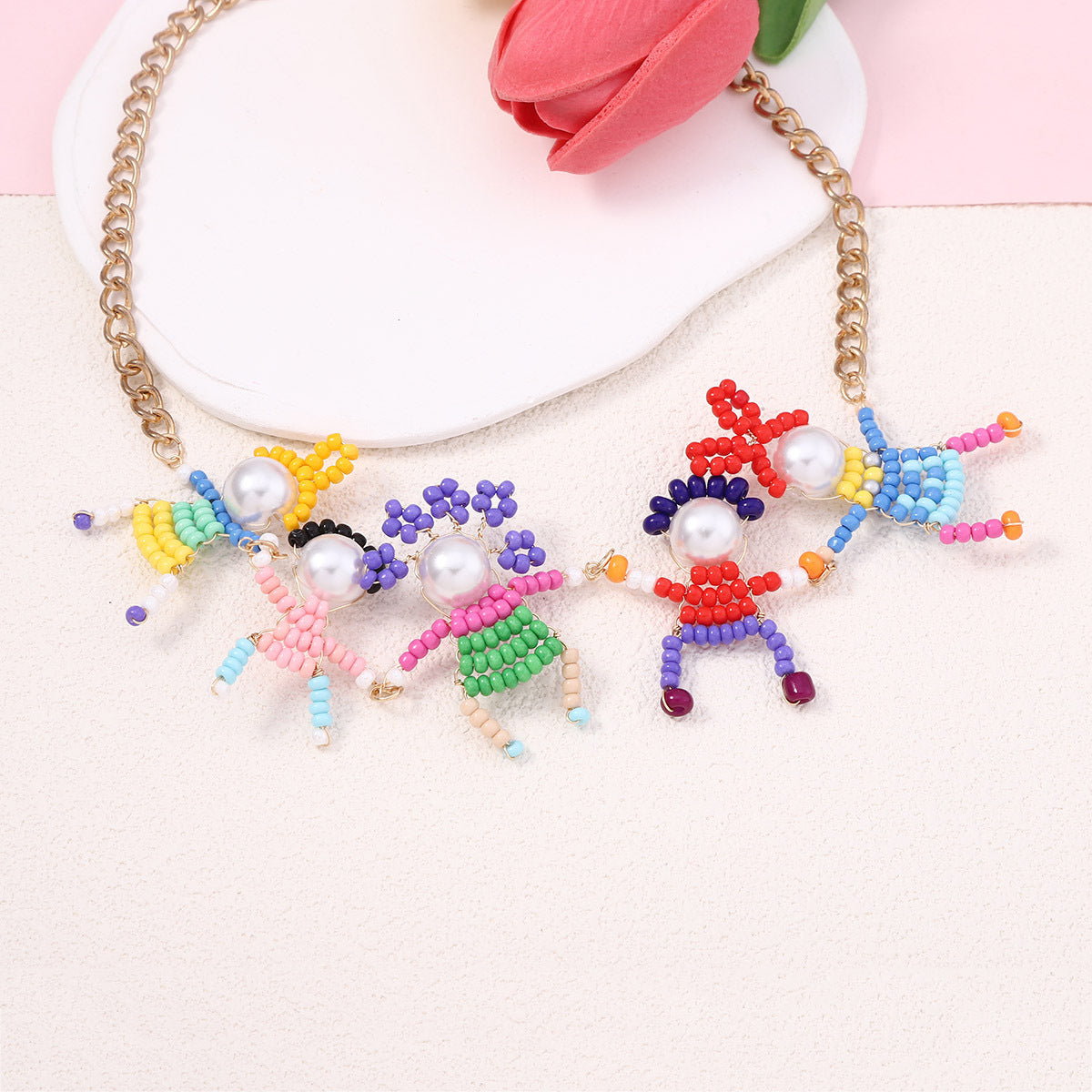 Toddles Seed Bead Holiday Choker