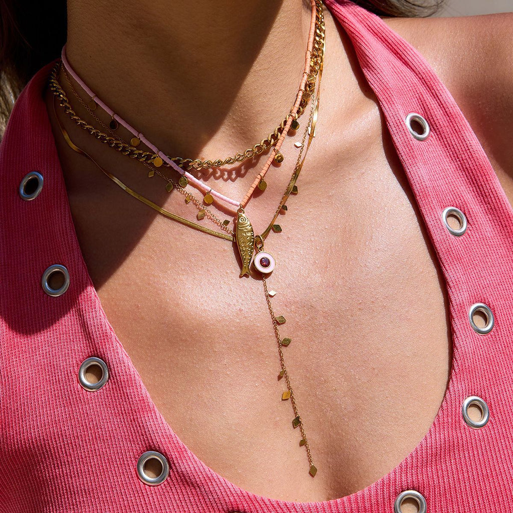 Y2K Fish Beaded Necklace