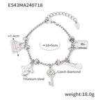 Y2K Lipstick Bag Key Charm Bracelet