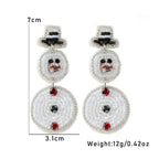 Winter Snowman Christmas Seed Bead Earring