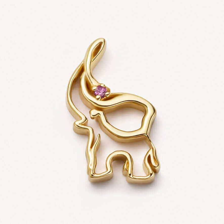 Elephant Locket Necklace Charm