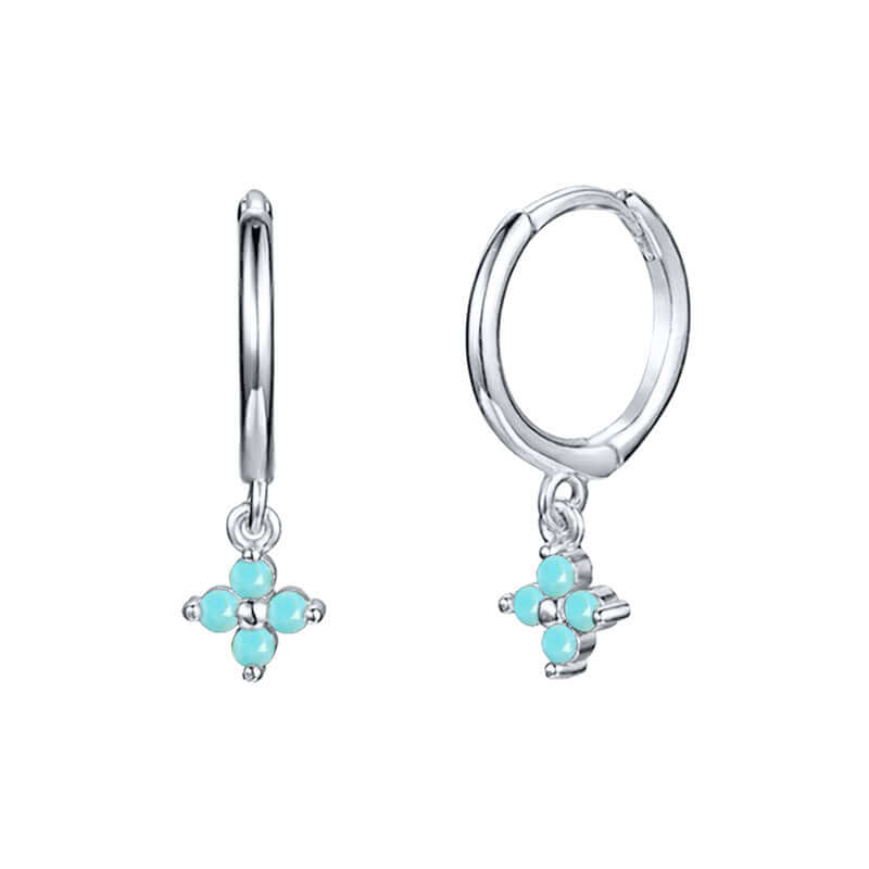 Small Flower Everyday Clip On Hoop Earrings | LN0209