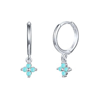 Small Flower Everyday Clip On Hoop Earrings | LN0209