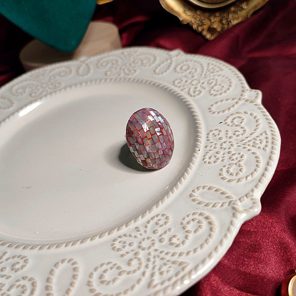 Mosaic Whisper Vintage Shell Statement Ring