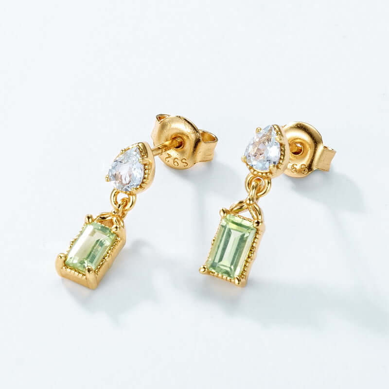 Teardrop Peridot August Birthstone Earrings