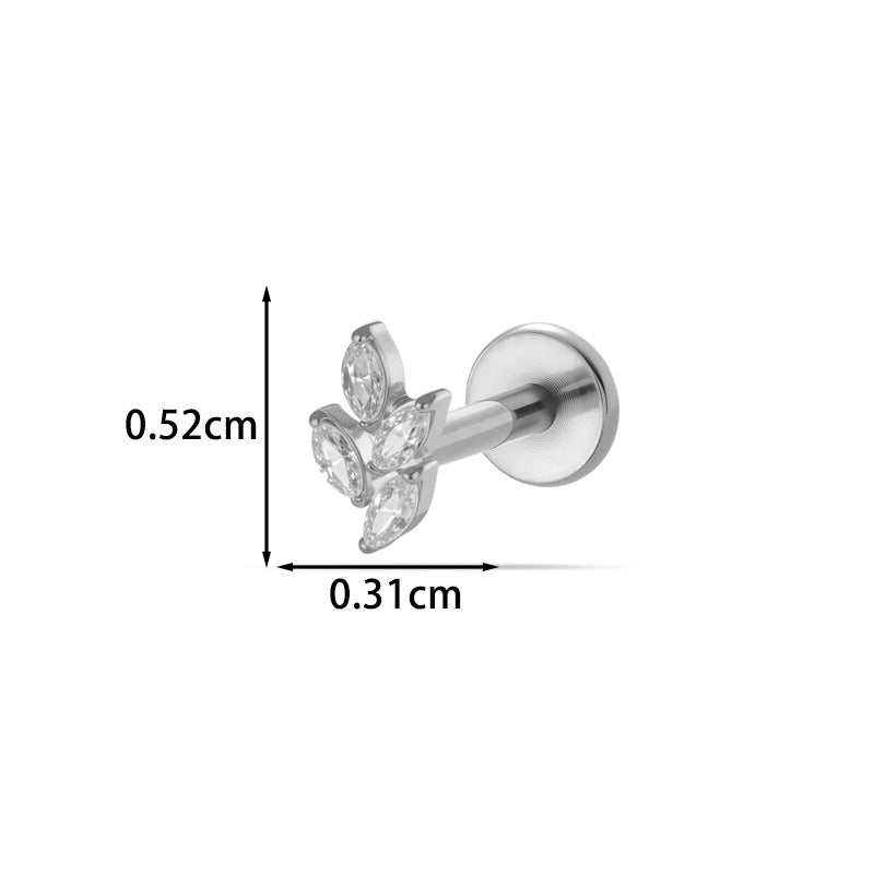 Little Horse G23 Titanium Internal Threaded Labret Back