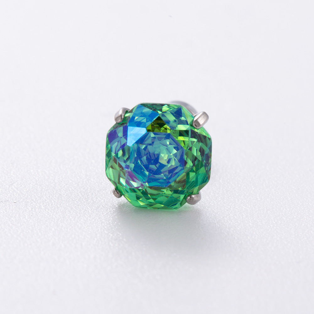 Aurora Rose-Cut CZ Flat Back Tragus Stud