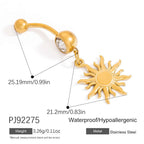 Shell Starfish Animal Dangle Belly Ring