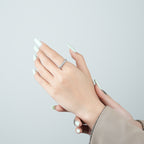 Art Deco Silver Eternity Square Ring