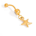 Shell Starfish Animal Dangle Belly Ring