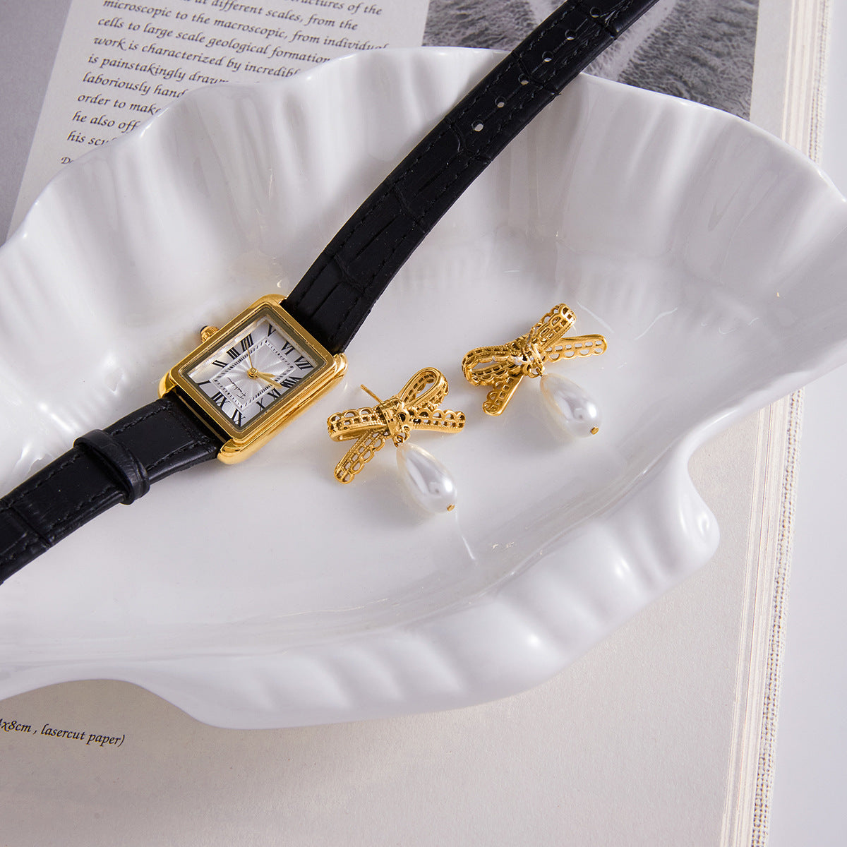 Feminine Bow Drop Earrings