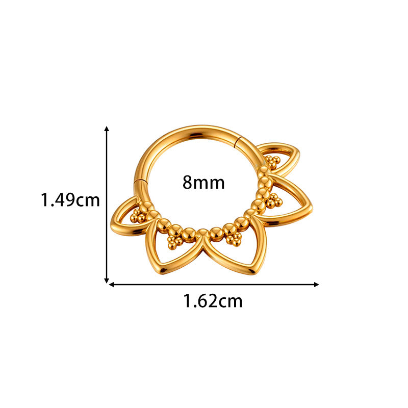16G Tassel Marquise Hinged Segment Ring
