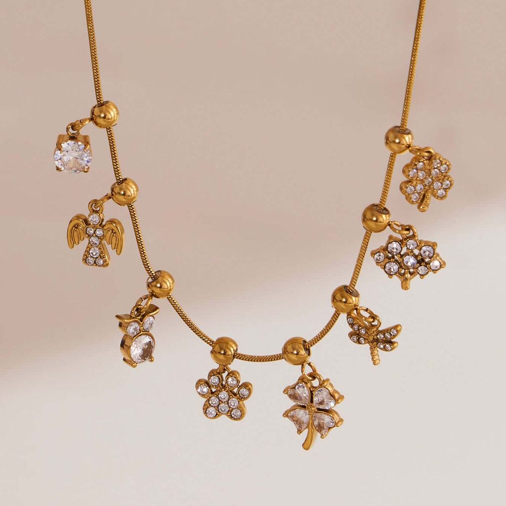 CreatIve Tree of Life Bear Paw Charm Necklace