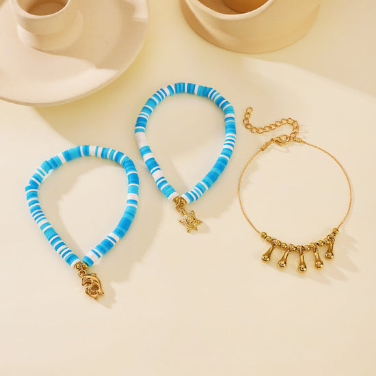 Coastal Charm Colorful Beaded Anklet