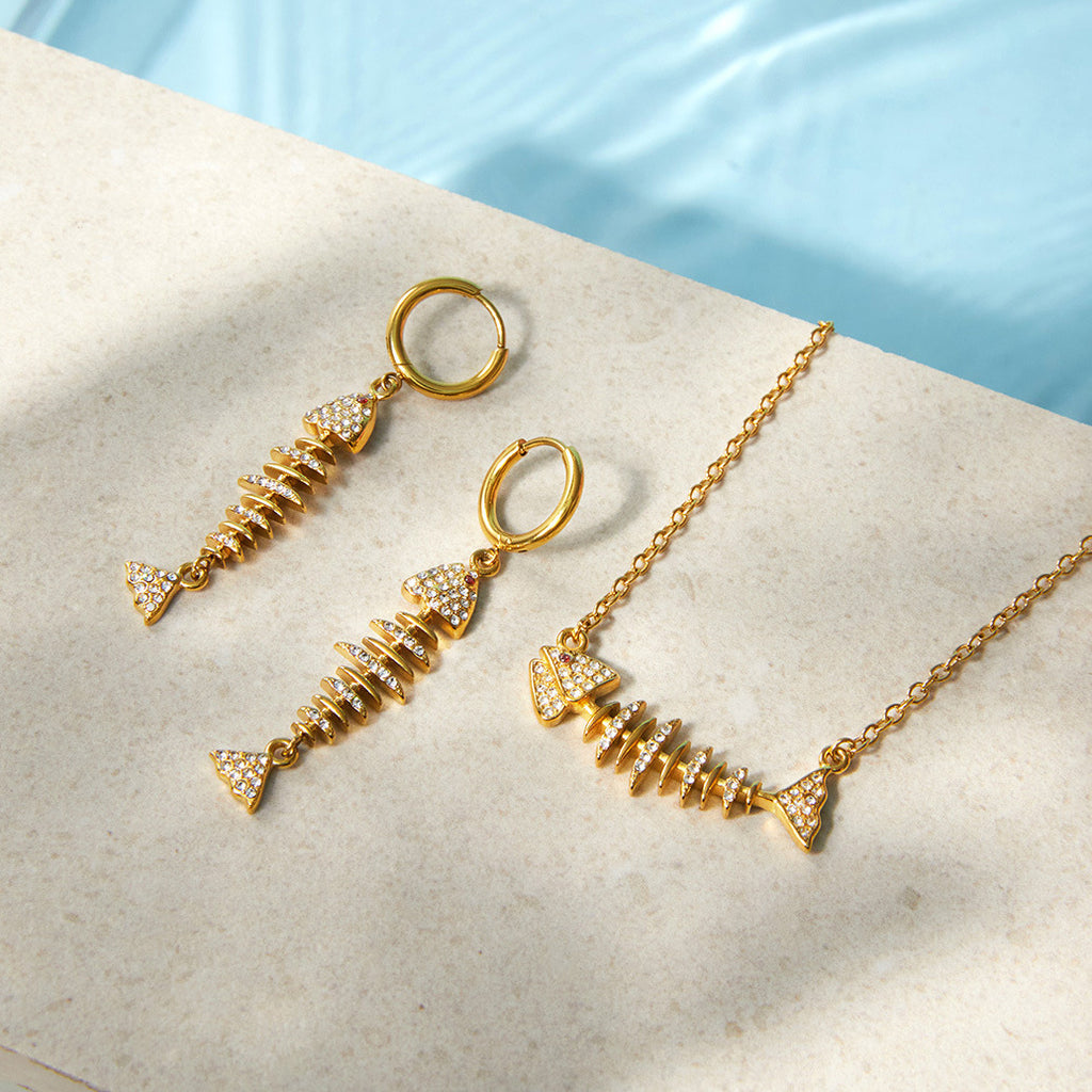 EDGY Fishbone Hoop Earrings