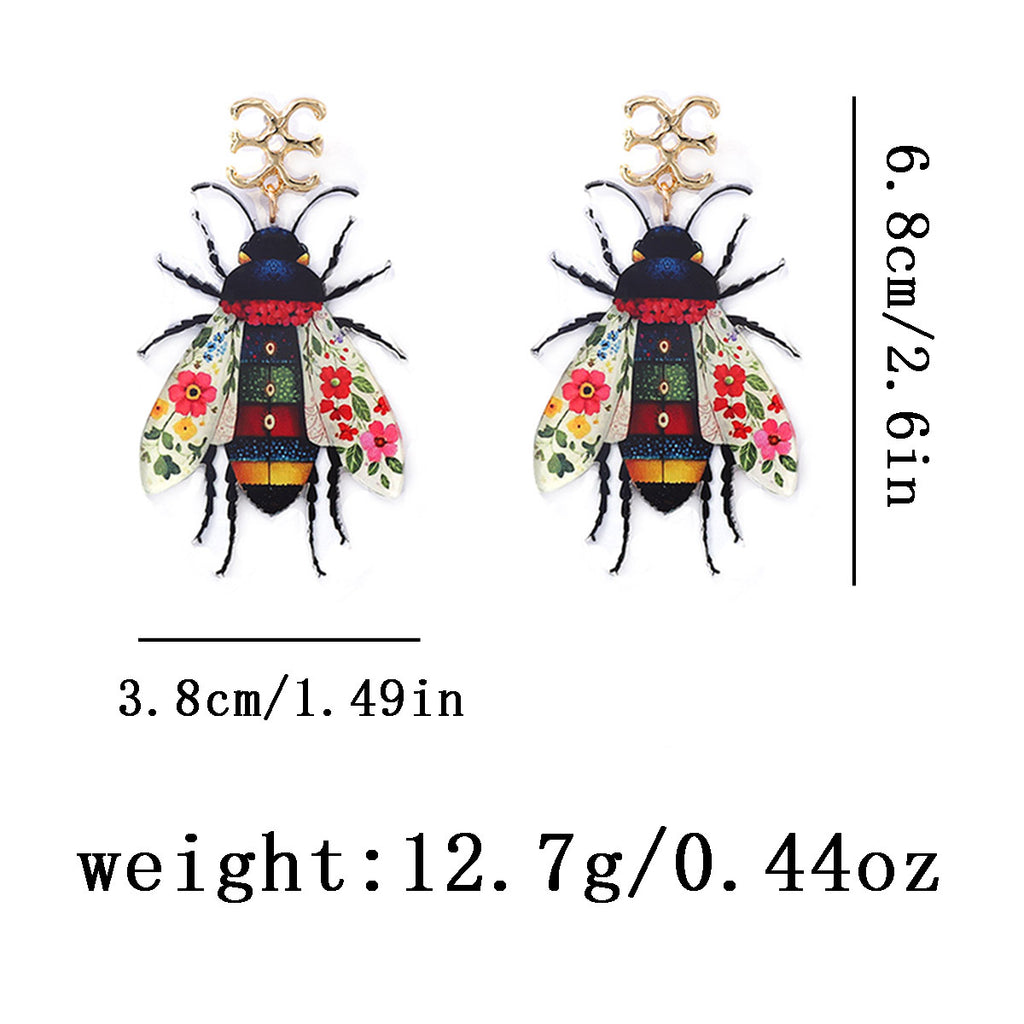 Quirky Acrylic Insect Earrings