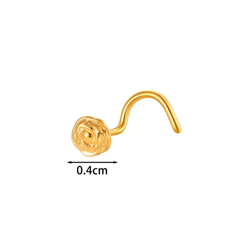 7mm Titanium Rose Sun Nose Screw