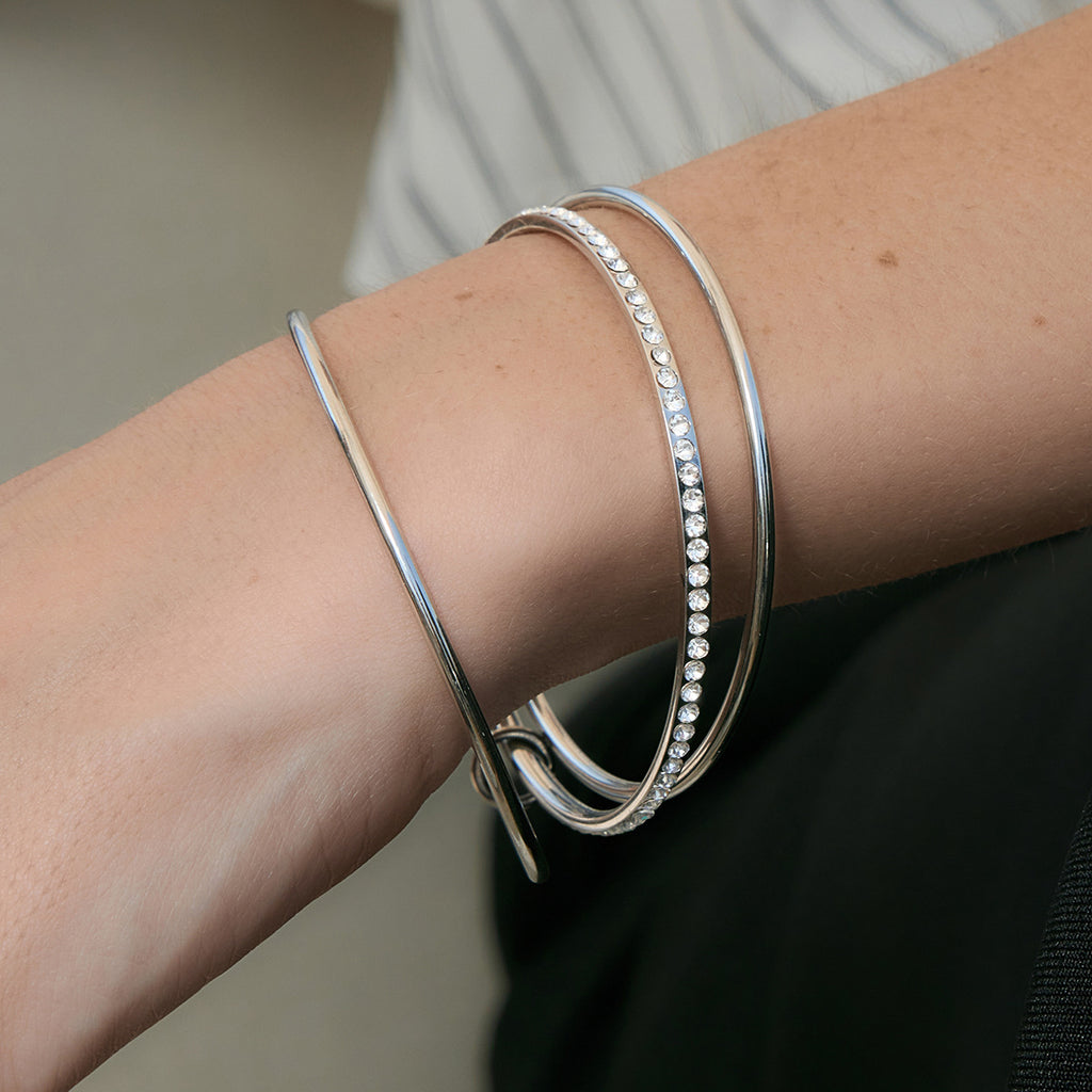 Stacking Crossover Wrap Bangle Bracelet