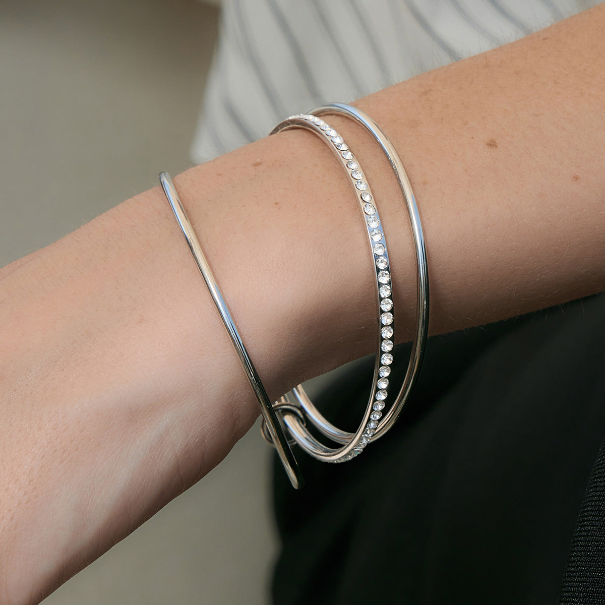 Stacking Crossover Wrap Bangle Bracelet