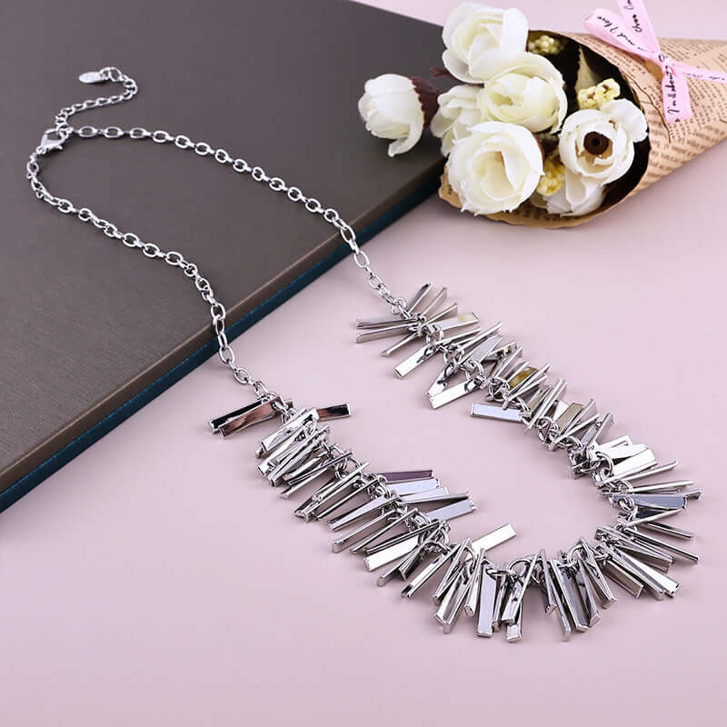 Chic Metallic Tassel Chain Necklace