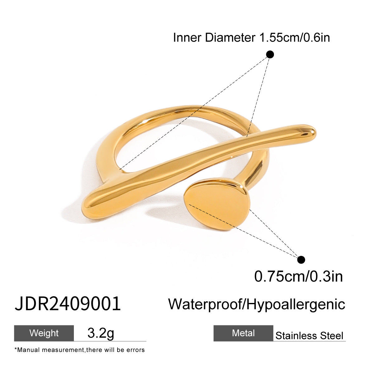 Versatile Irregular Geometry Titanium Ring