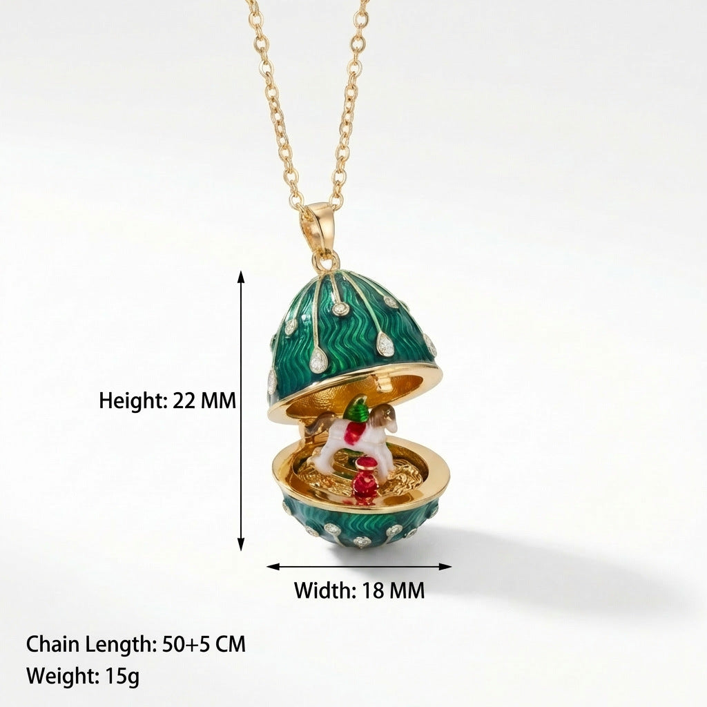 Hidden Treasure Surprise Egg Necklace