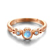 18K Gold Sterling Silver Moonstone Gemstone Ring